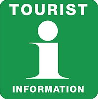 Logga över turist information. 